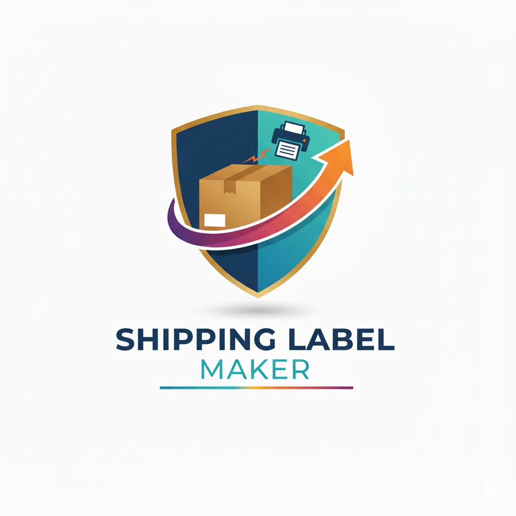Professional shipping label maker with barcode generation